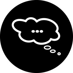 Flat comment icon as dialog symbol for web design