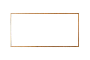 Old wooden square frame is isolated  on transparent background.