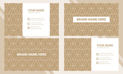 Unique business card template using the pattern,  Business Card Design.