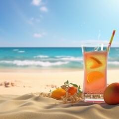 cocktail on the beach Generative AI