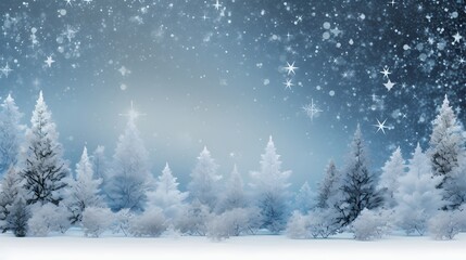 winter landscape with snow background