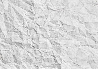  White crumpled paper texture background