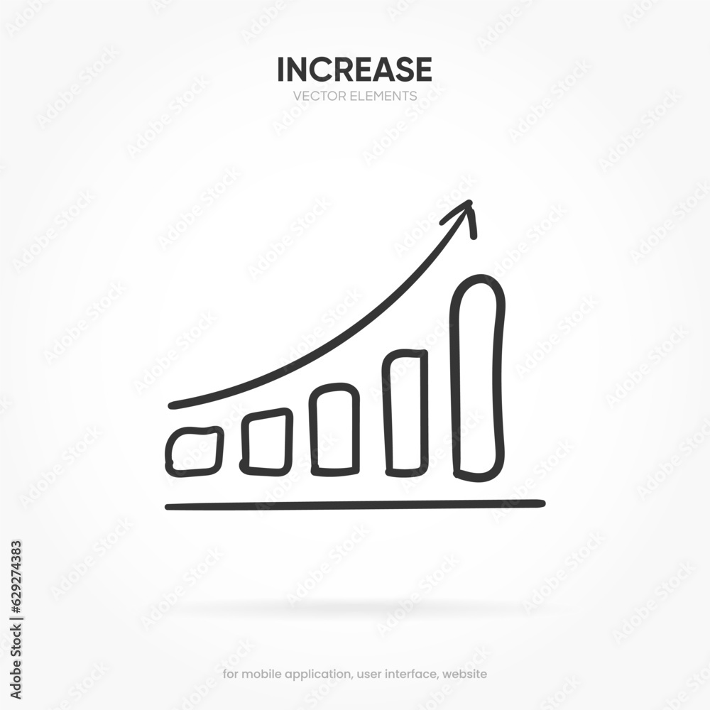 Poster financial analysis stats icon. growing graph. business chart. growths chart. progress bar. bar diagr