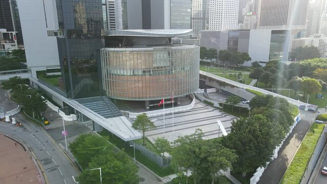 Aerial Of The Building Of The Legislative Council Of The Hong Kong Special Administrative Region