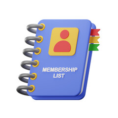 Membership List  3D Illustrations