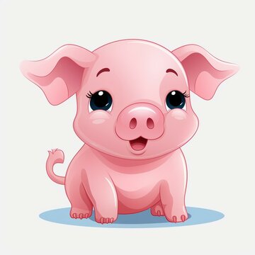 

pig, clipart, cartoon, vector, white, background, 1690733841, 301985