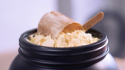 Container of protein powder