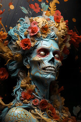 Skeleton Carnival of Flowers