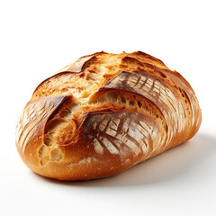fresh bread on white background