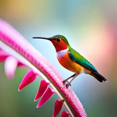 Fototapeta premium hummingbird on a flower ai generated