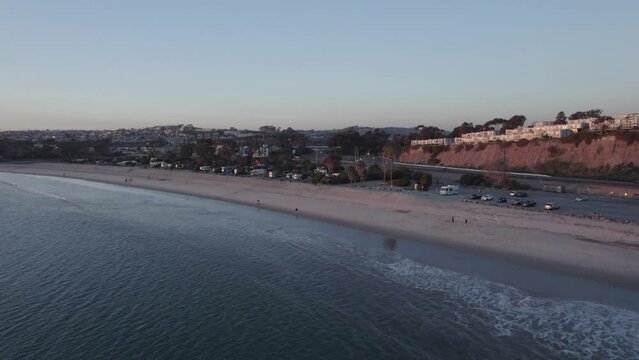 Aerial video of Doheny State Beach, Dana Point, California