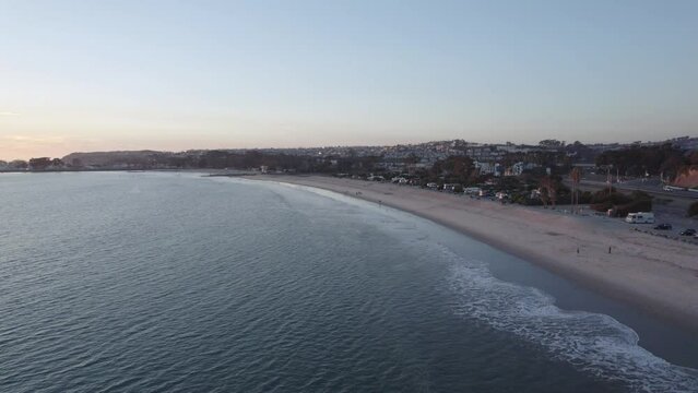 Aerial video of Doheny State Beach, Dana Point, California