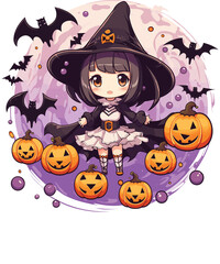Happy Halloween Funny Spooky Halloween Costume Illustration Halloween