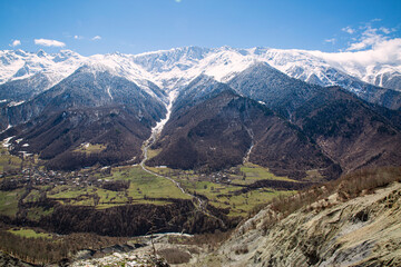 Beautiful mountains landscape in Svaneti, Georgia.