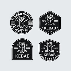 vintage logo Vector minimalis kebab for food and cafe