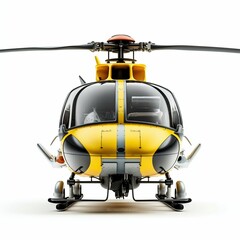 Fototapeta premium Helicopter Isolated on White Background. Generative ai