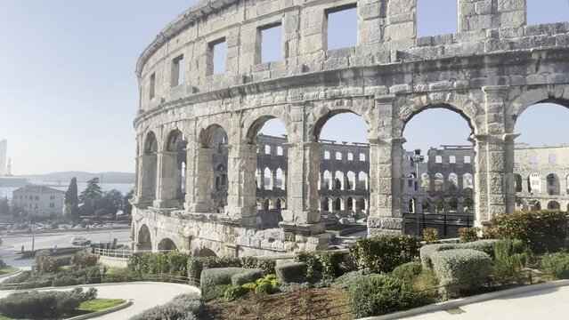 The Pula Arena, a Roman amphitheater located in Pula, Croatia.