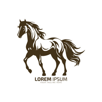 horse logo icon vector illustration design template illustration silhouette isolated symbol