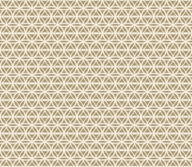 geometric seamless pattern. Abstract yellow colored ethnic texture with ornamental grid, mesh, lattice, cross shapes. Tribal ethnic motif. Folk style background. Repeat design for decor, fabric