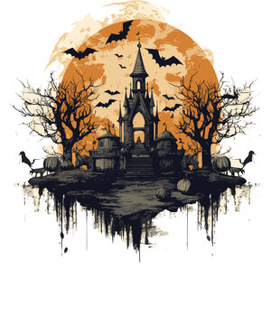 Happy Halloween Funny Spooky Halloween Costume Illustration Halloween