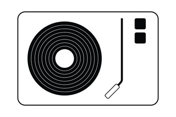 Record label player icon - vector illustration