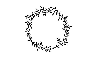 Wreath Hand drew round frame invitations postcards greeting cards quotes logos posters Vector illustration