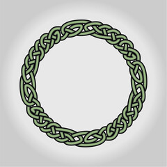 Celtic round ornament on a light background. Isolated vector