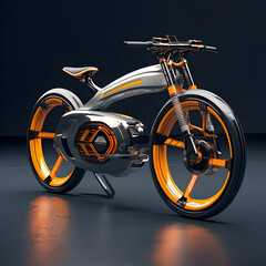 3d render of a bicycle to futuristic concept. Generated Ai