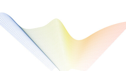 Dynamic flowing wave lines design element. Abstract wavy lines gradient vector illustration. Abstract colorful gradient blend wave lines and technology background.