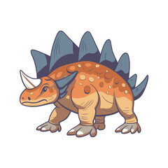 Cartoon dinosaur icon. Vector illustration.