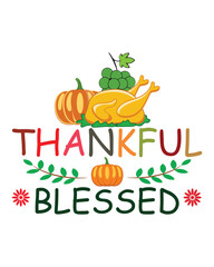 Happy thanksgiving day with autumn leaves. Hand drawn text lettering for Thanksgiving Day. Vector illustration. Script. Calligraphic design for print greetings card, shirt, banner, poster. Colorful