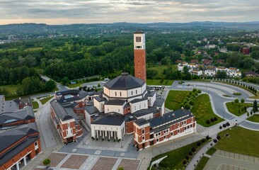 Centrum Świętego Jana Pawła II w Krakowie z lotu drona