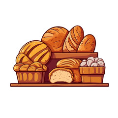 Bakery and pastry ELEMENT VECTOR FOR BREAD SHOP