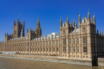 Fototapeta na wymiar A view of the Houses of Parliament, London
