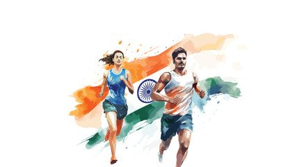 Fototapeta na wymiar 29 august India celebrates National Sports Day of India banner design, vector illustration.