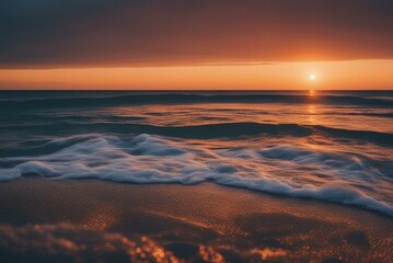A beautiful sunset on the beach