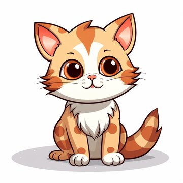 

cat clipart cartoon vector with white background