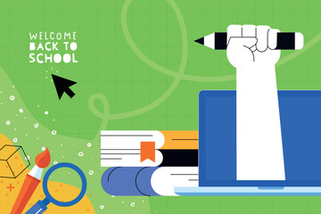 Education. Vector illustration for graphic and web design, business presentation, marketing and print material. Back to school.