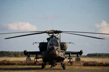 Fototapeta na wymiar AH-64 Apache Attack Helicopter - Ready for Action