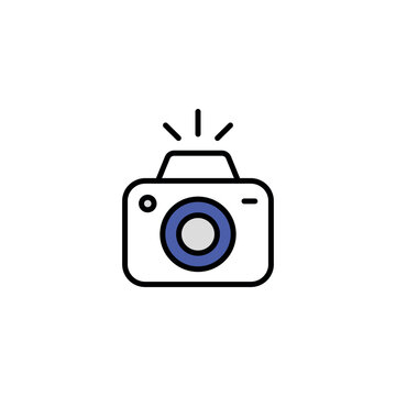 Photography icon design with white background stock illustration