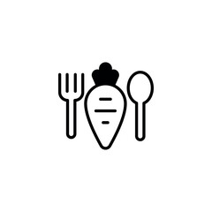 Vegan Menu icon design with white background stock illustration