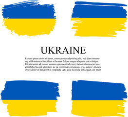 Ukraine flag brush concept. Flag of Ukraine grunge style banner background