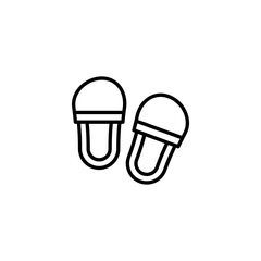 Slipper icon design with white background stock illustration