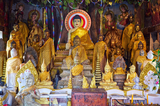 Wat Sampov Pram monastery at the Bokor national park in Kampot, Cambodia