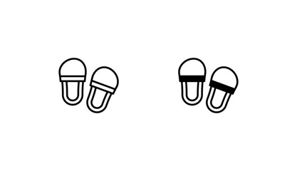Slipper icon design with white background stock illustration