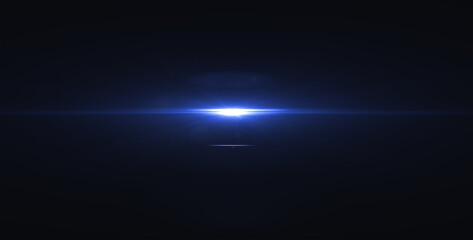 Lens flare on black background