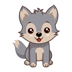 wolf animal cartoon for child