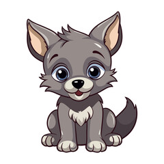wolf animal cartoon for child