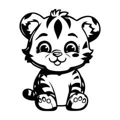 tiger animal cartoon for child