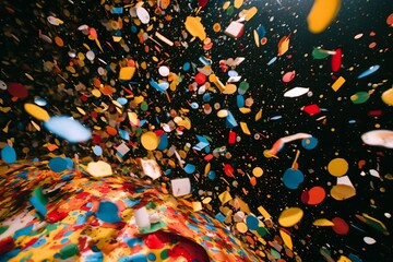 Fototapeta na wymiar A background of colorful confetti